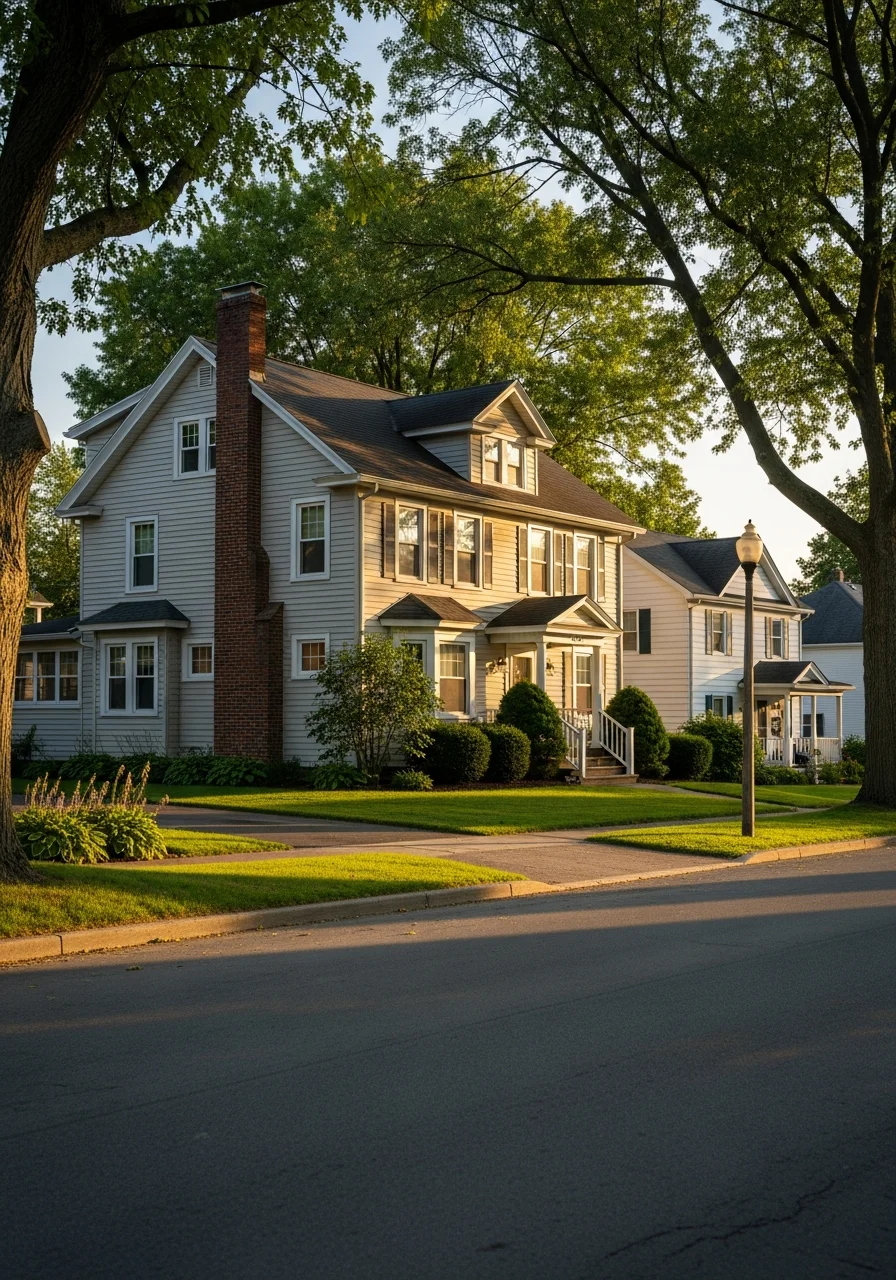 East Liverpool home exterior showing typical architectural style and front yard landscaping.